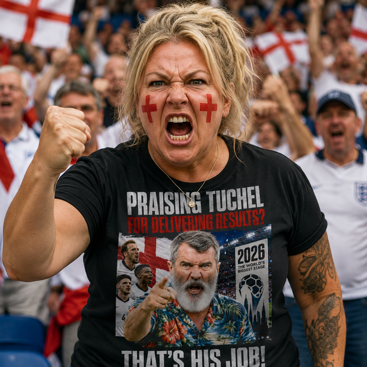 Roy Keane England World Cup 2026 T Shirt