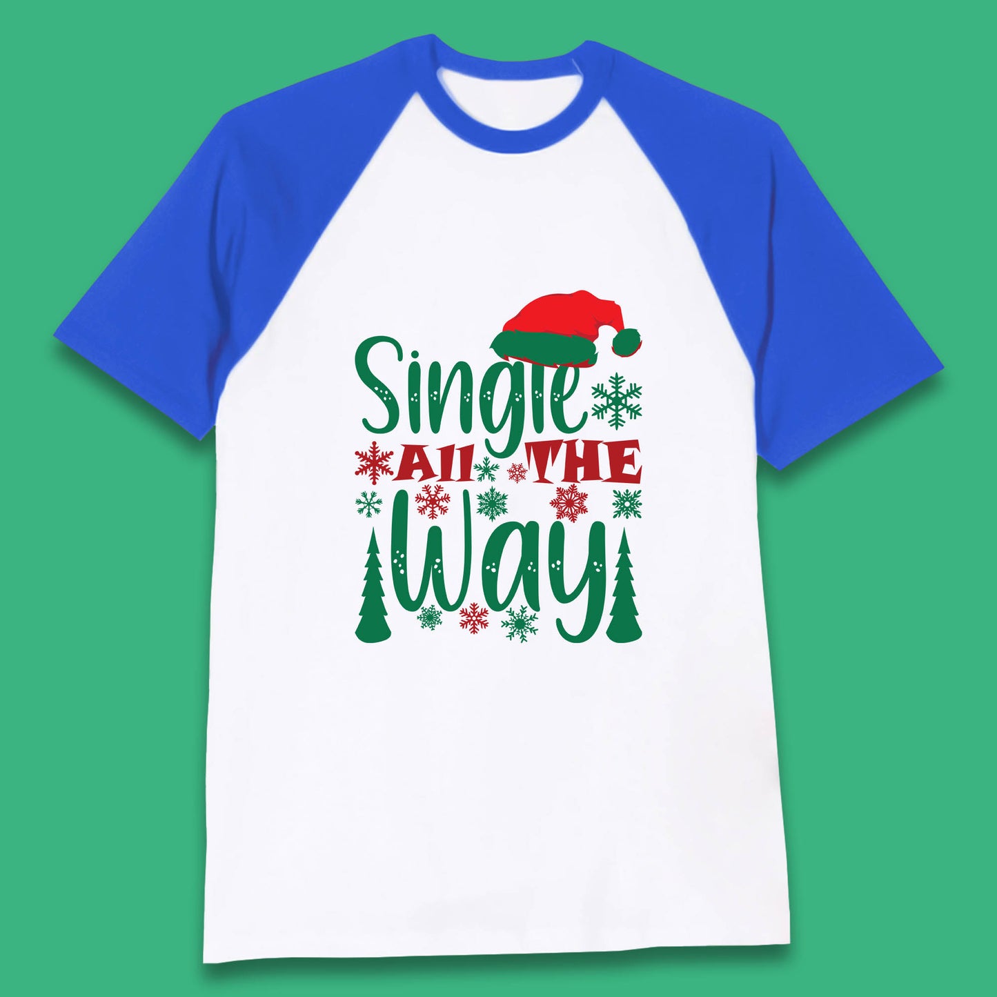 single all the way christmas baseball t shirt
