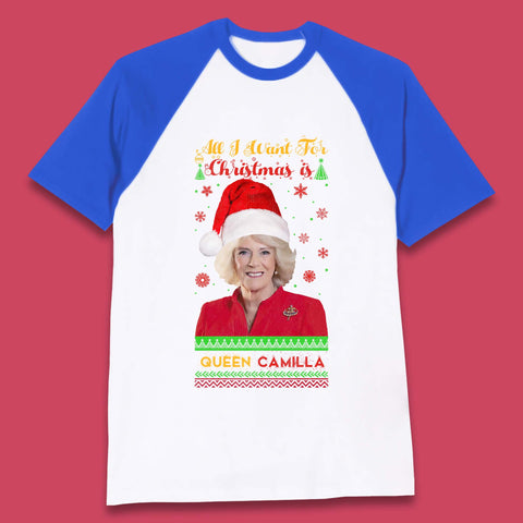 Queen Camilla Christmas Baseball T-Shirt