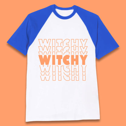 Witchy Halloween Witches Spooky Witch Vibes Witchy Aesthetic Halloween Party Baseball T Shirt