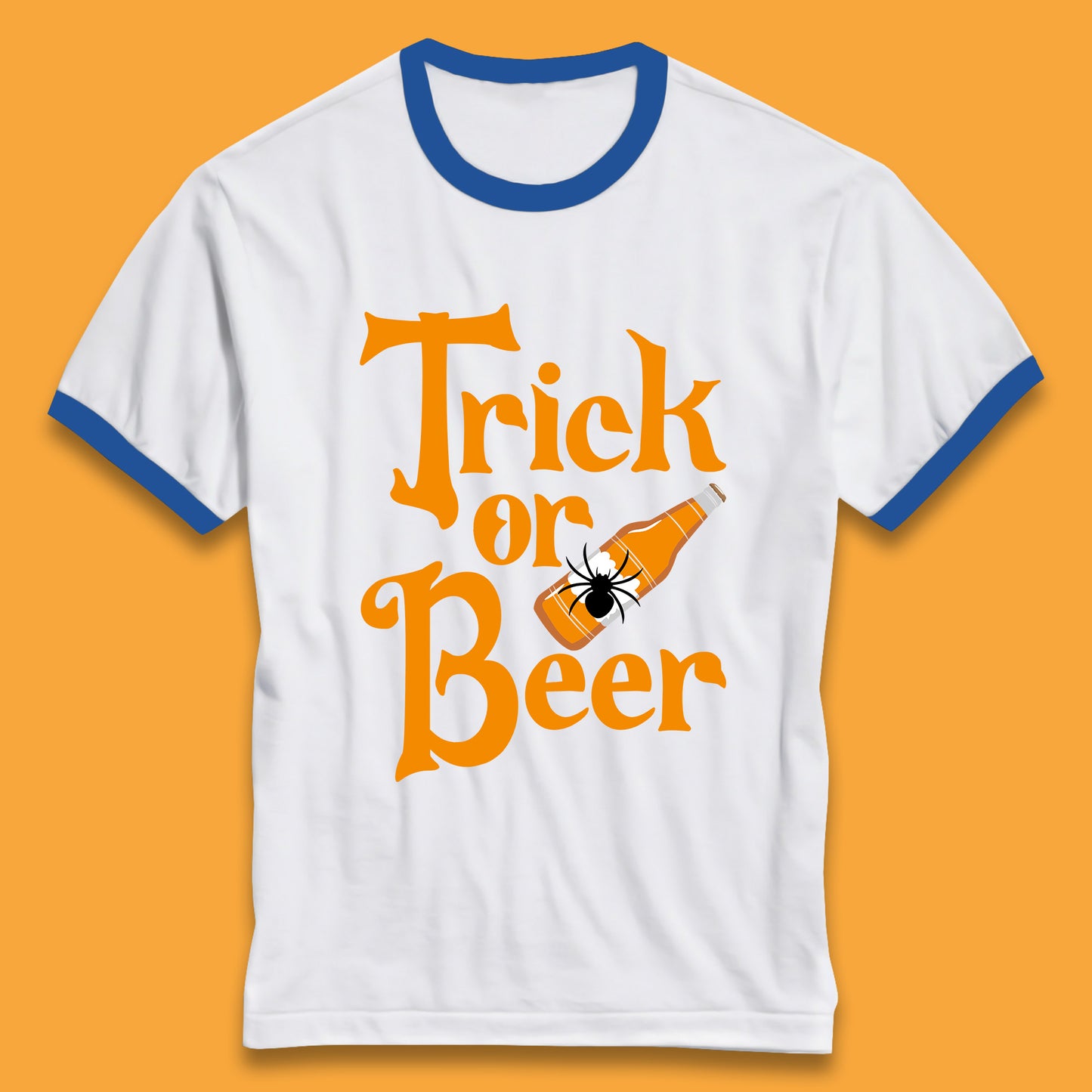 Trick Or Beer Halloween Drinking Beer Lover Drinker Halloween Party Ringer T Shirt
