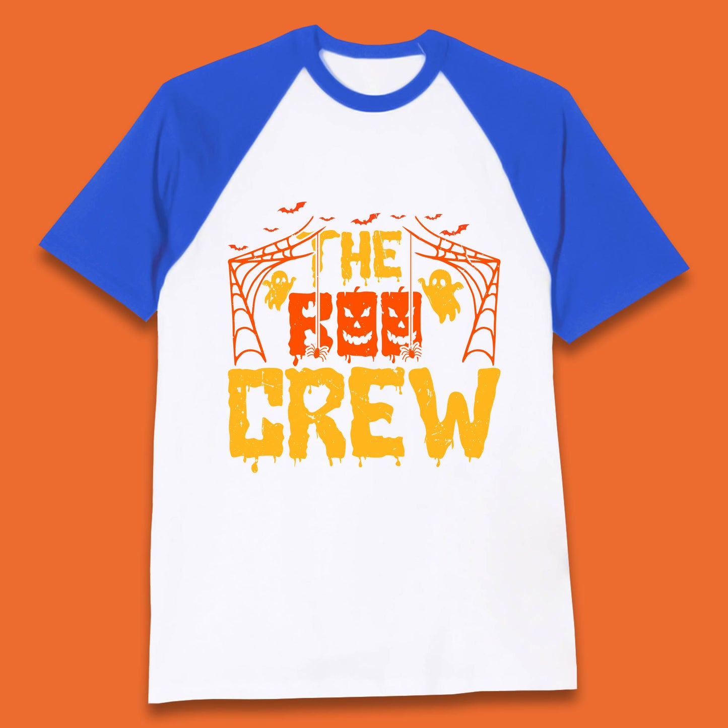 The Boo Crew Halloween Horror Spooky Boo Squad Matching Halloween Costume Baseball T Shirt