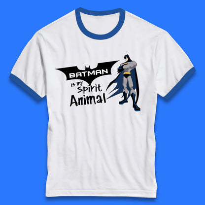 Batman Is My Spirit Animal DC Comics Batman Basic Logo Superhero Dc Movie Character Ringer T Shirt