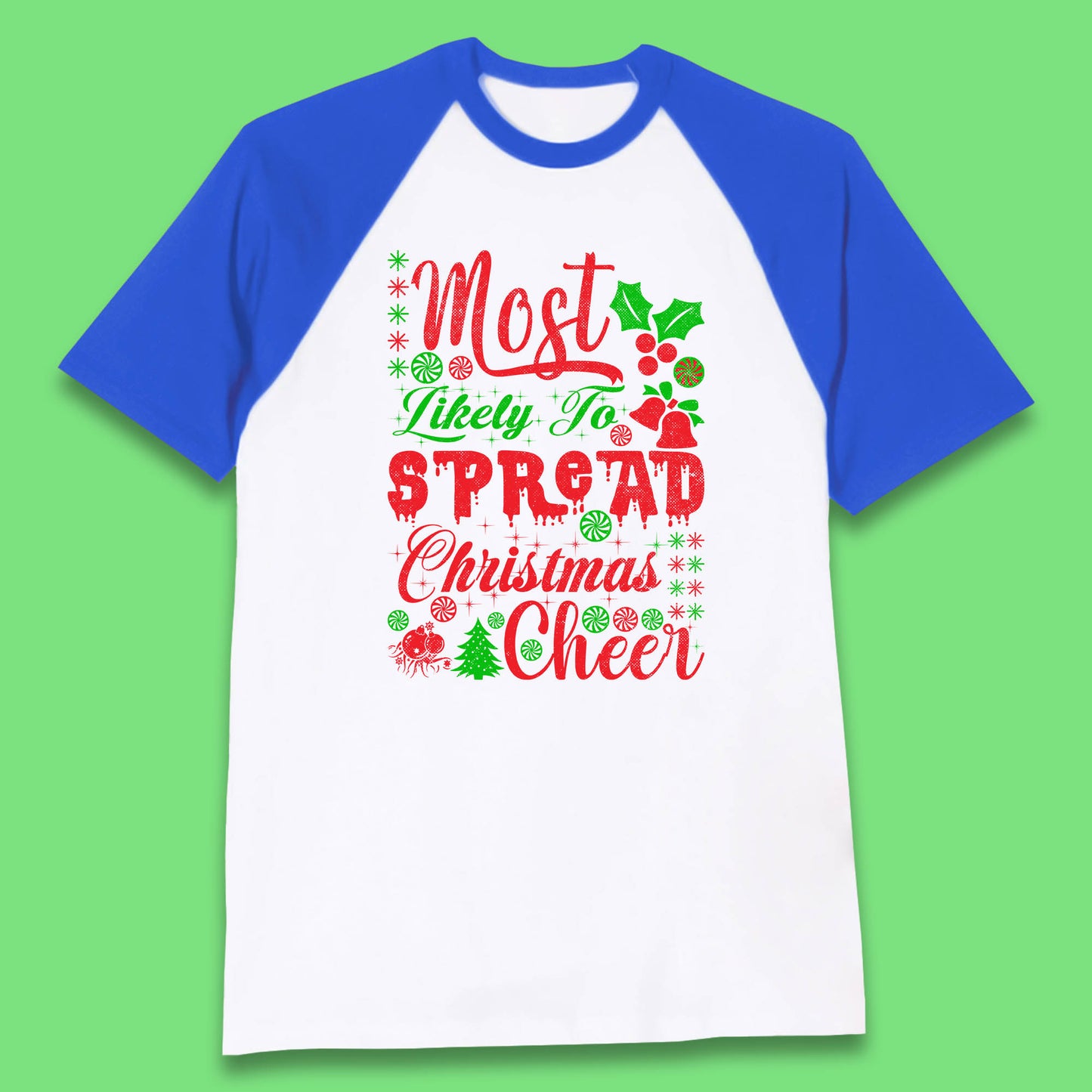 spread christmas cheer baseball t shirt