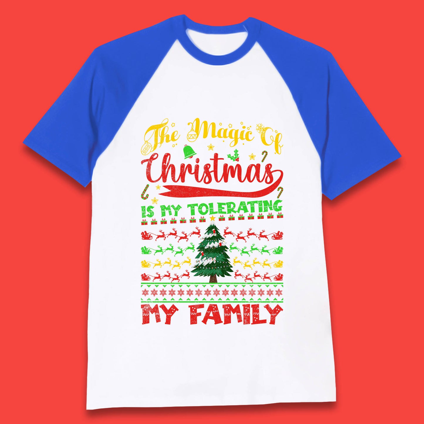 christmas quote baseball t shirt