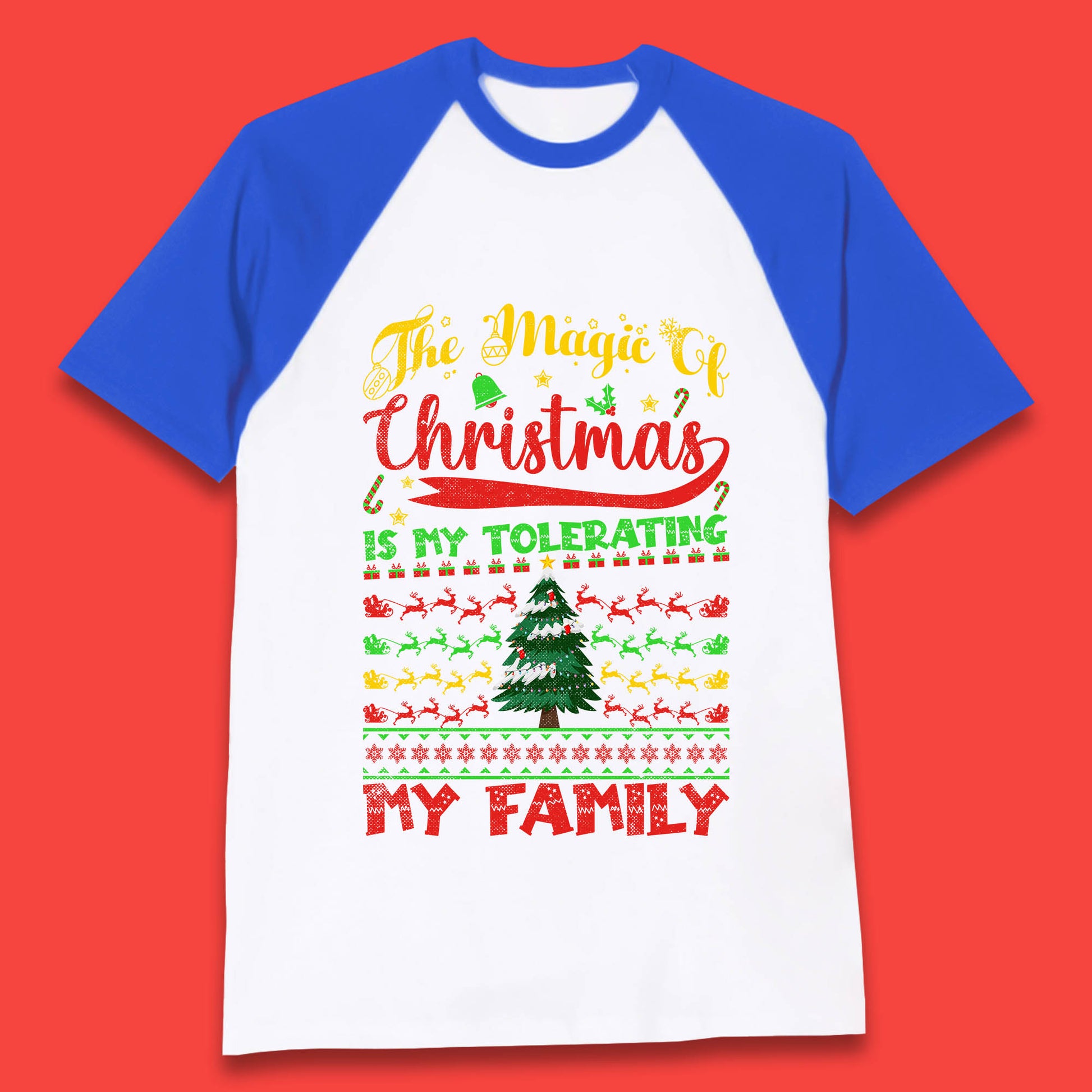 christmas quote baseball t shirt