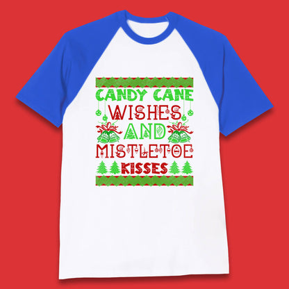 candy cane christmas baseball t shirt