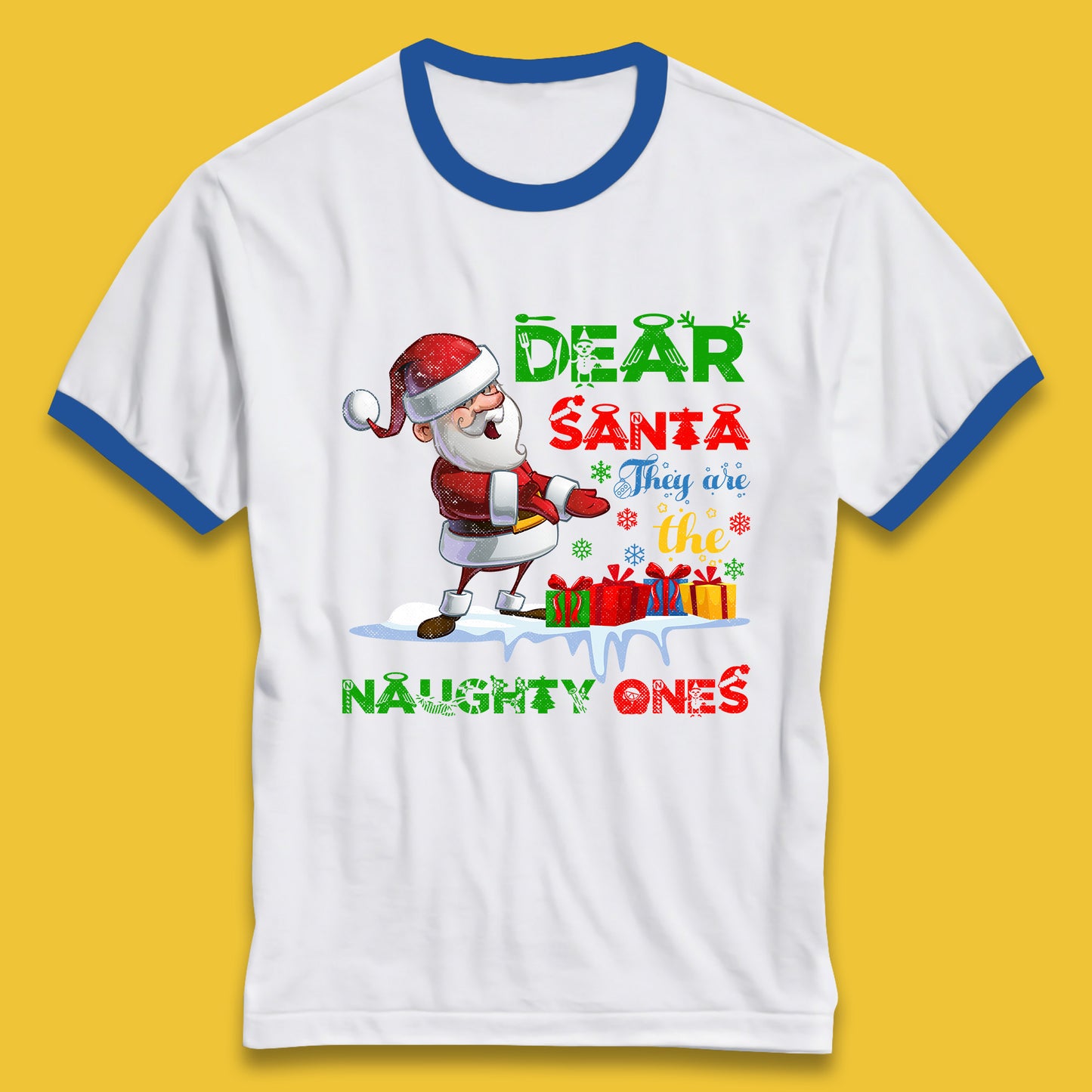 dear santa ringer t shirt