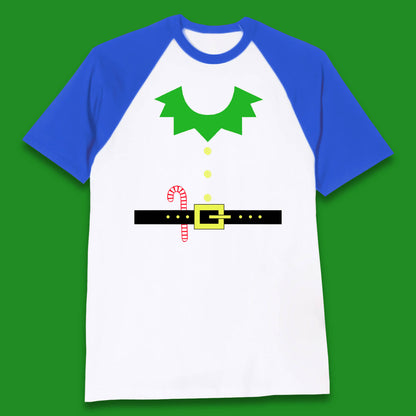 christmas elf costume christmas candy baseball t shirt