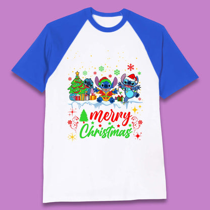 Stitch Squad Christmas Baseball T-Shirt