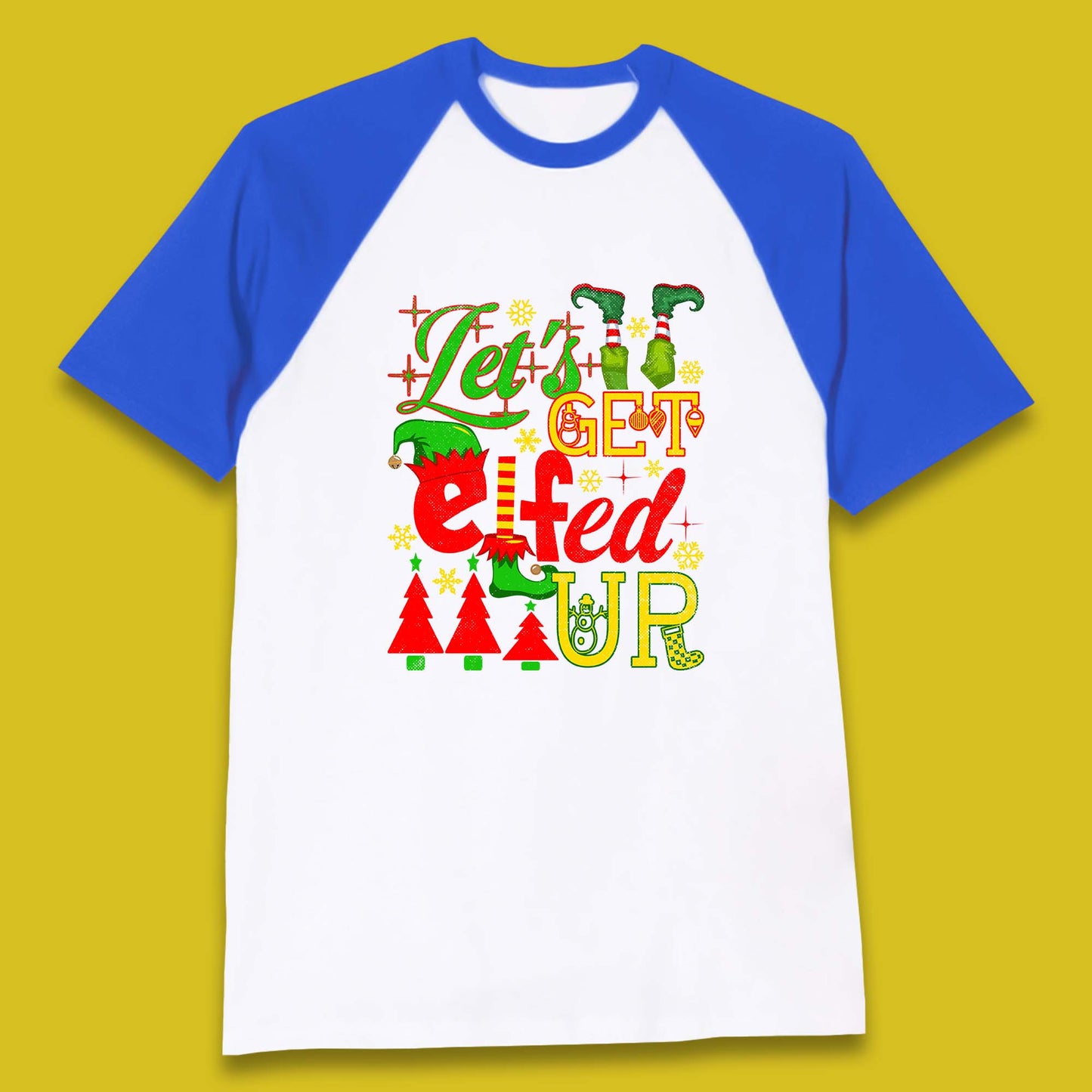 christmas elf baseball t shirt