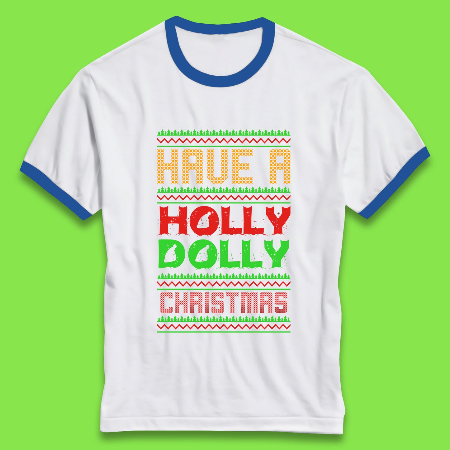 holly dolly christmas ringer t shirt
