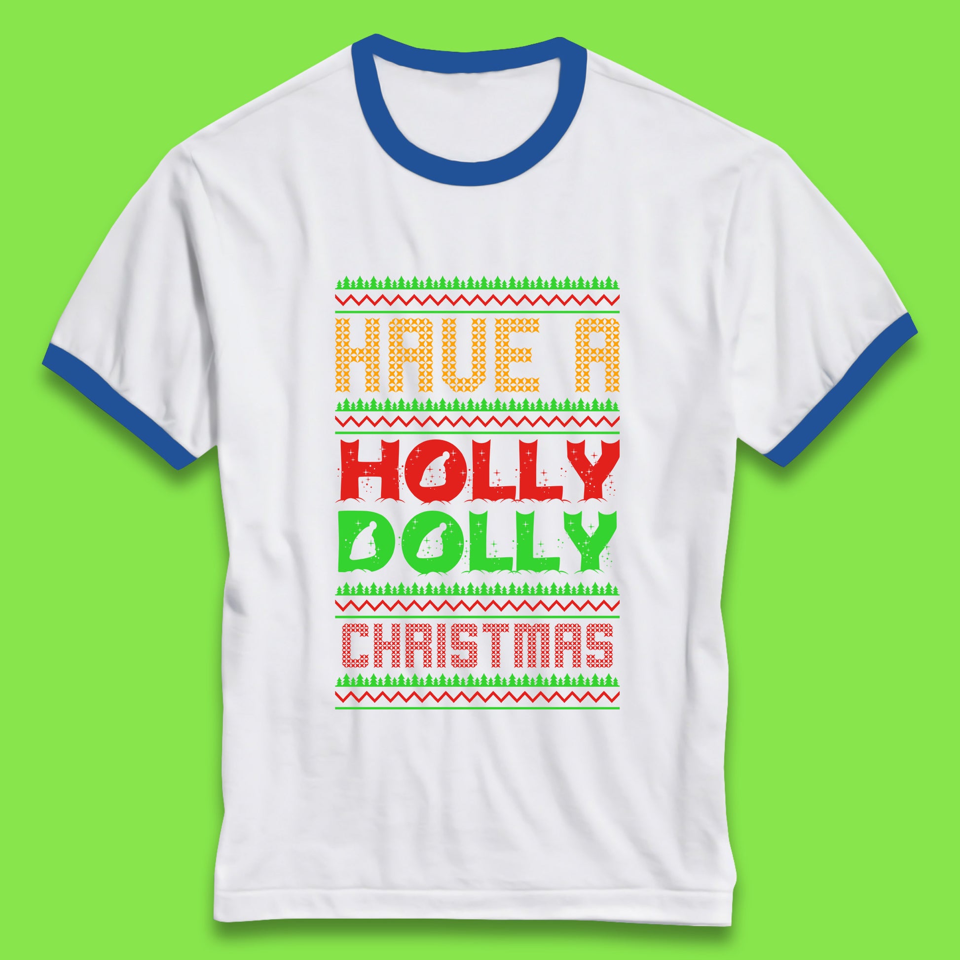 holly dolly christmas ringer t shirt
