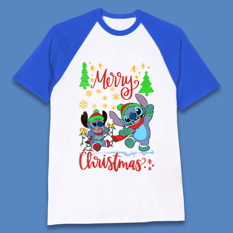 Stitch Squad Christmas Baseball T-Shirt