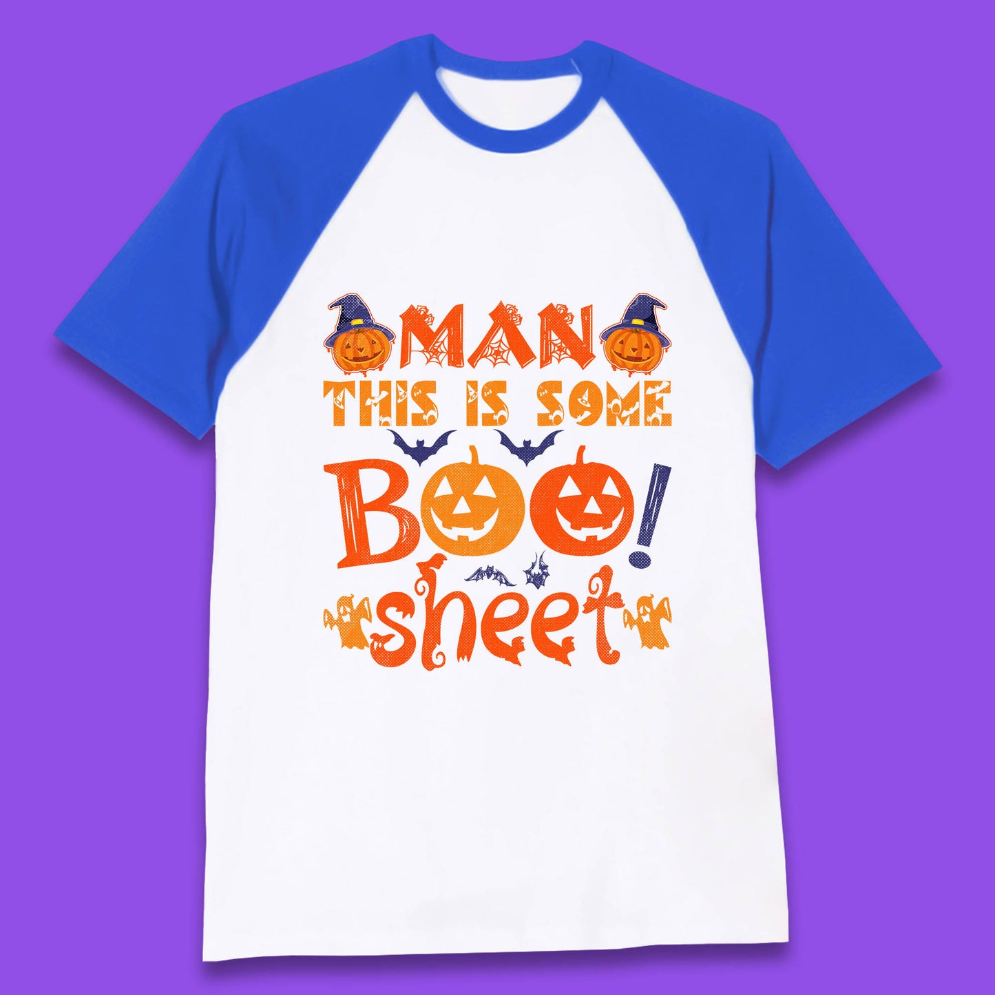 Man This Is Some Boo Sheet Funny Ghost Halloween Costume Baseball T Shirt
