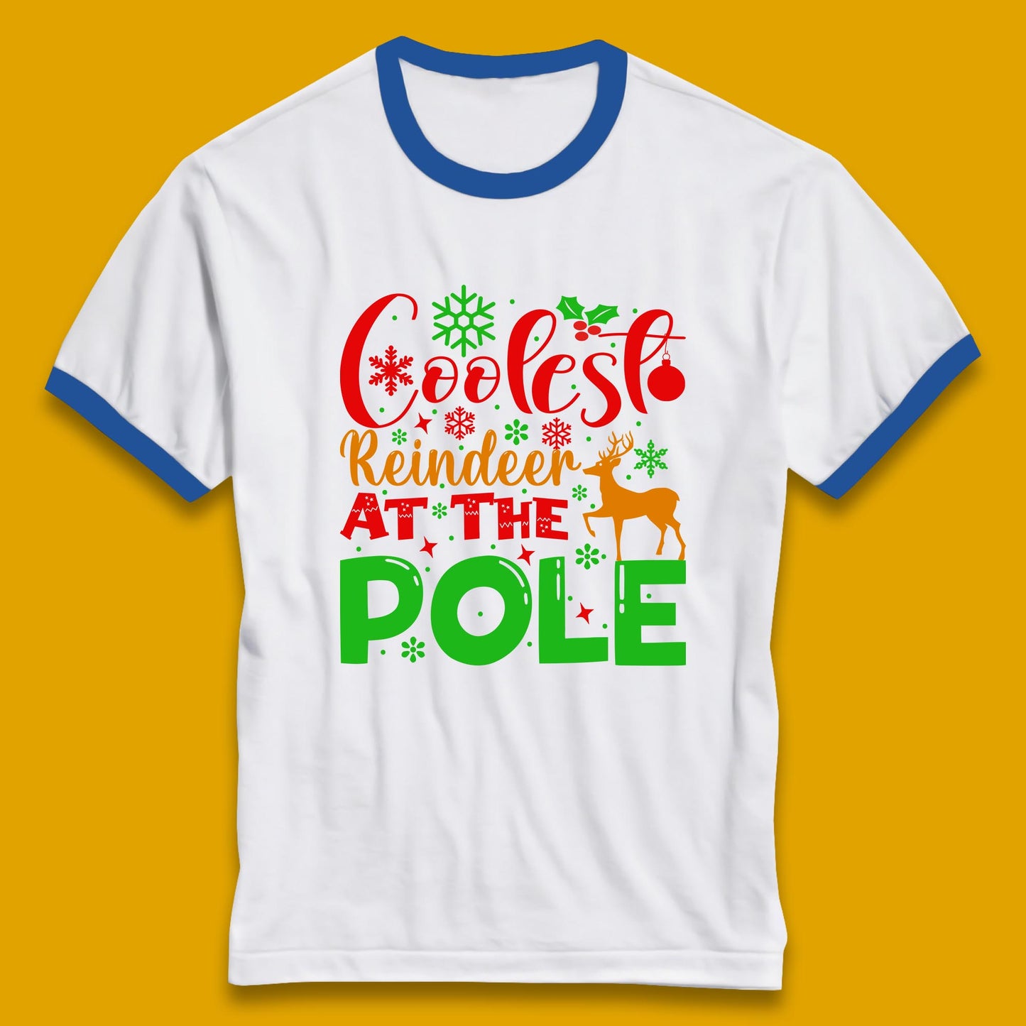 coolest reindeer ringer t shirt