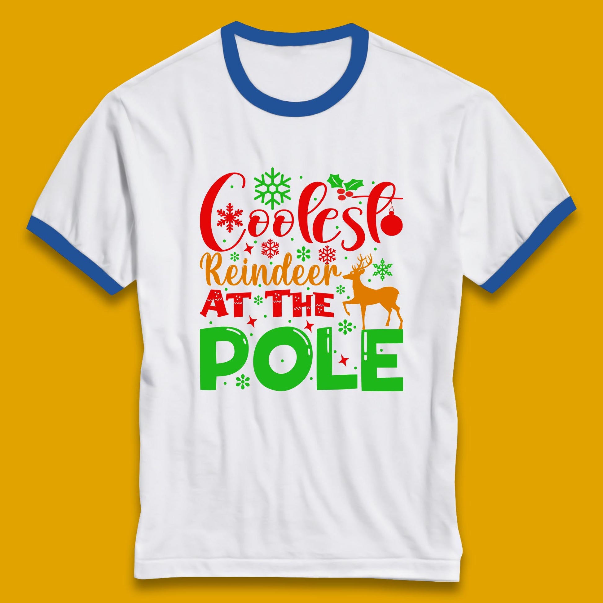 coolest reindeer ringer t shirt