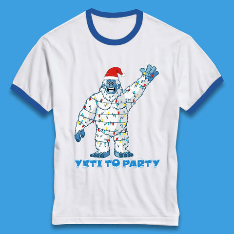 Yeti To Party Christmas Ringer T-Shirt