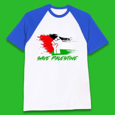 Save Palestine Freedom Protest Fist Palestine Flag Stand With Palestine Support Palestine Baseball T Shirt