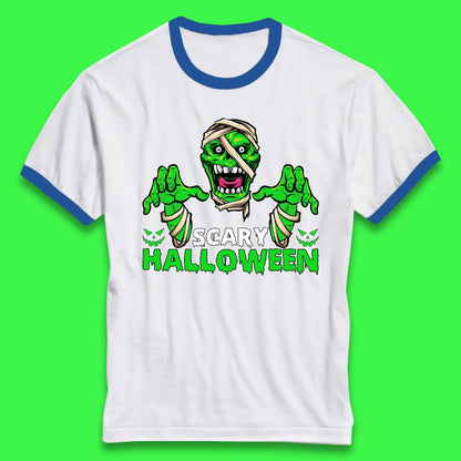 Scary Halloween Skull Zombie Mummy Horror Monster Zombie Hands Scary Vibes Ringer T Shirt