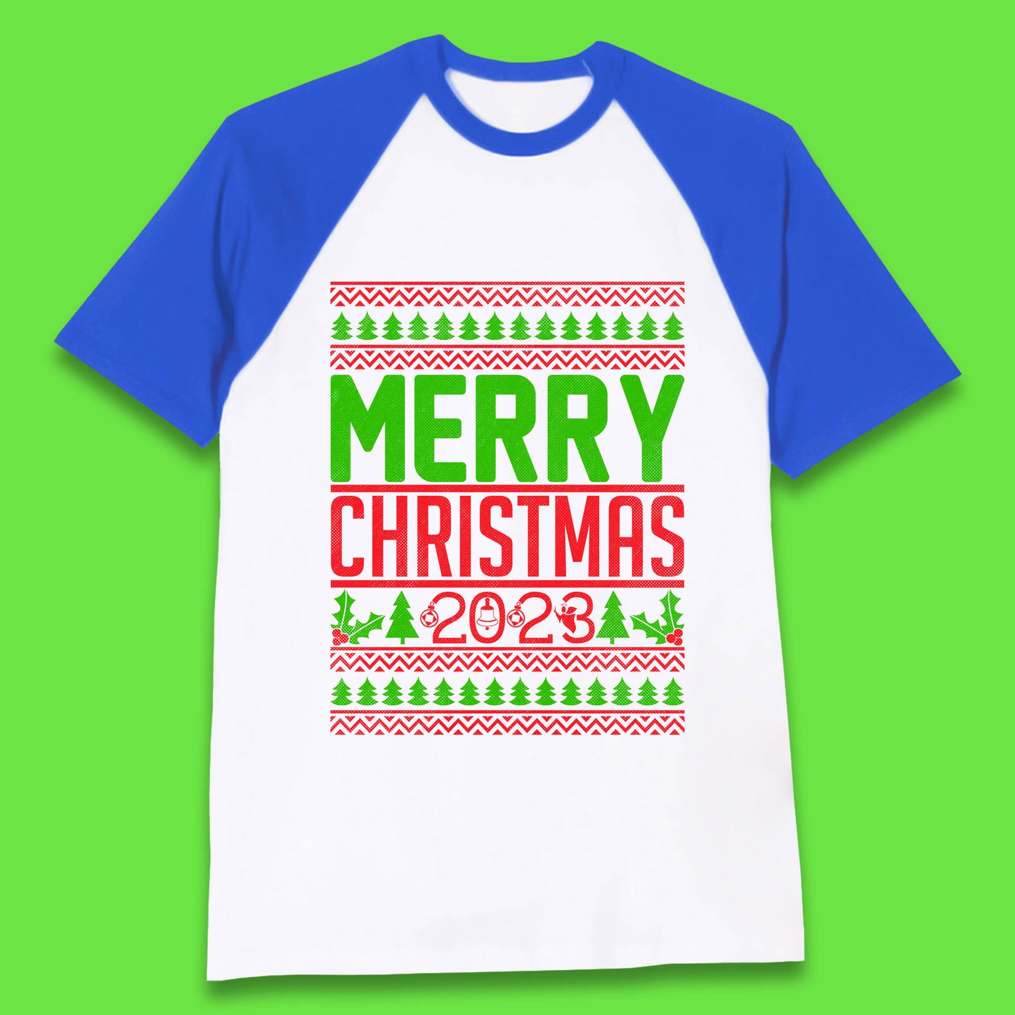 Merry Christmas 2023 Winter Holiday Festive Celebration Xmas Gift Baseball T Shirt