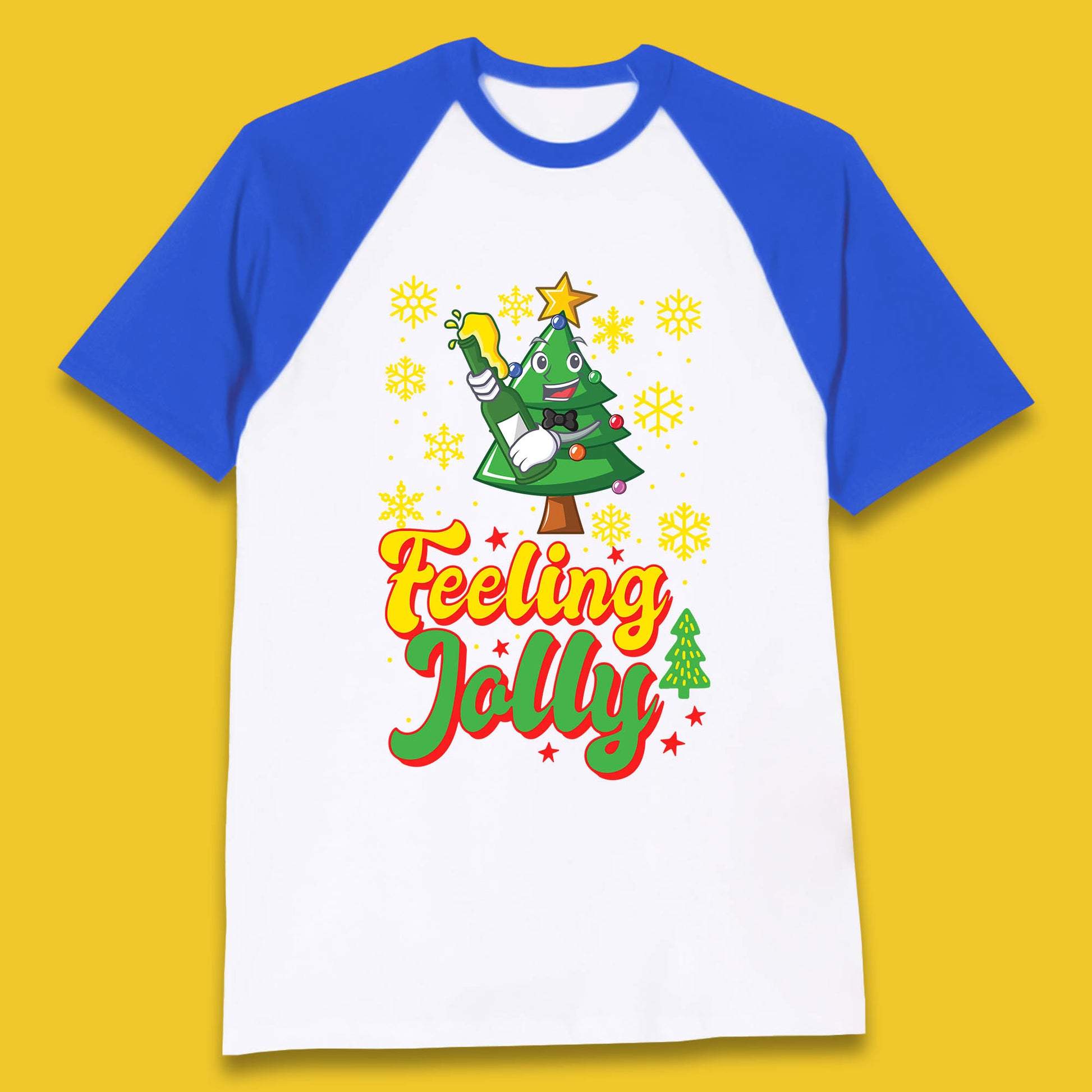 feeling jolly christmas beer baseball t shirt