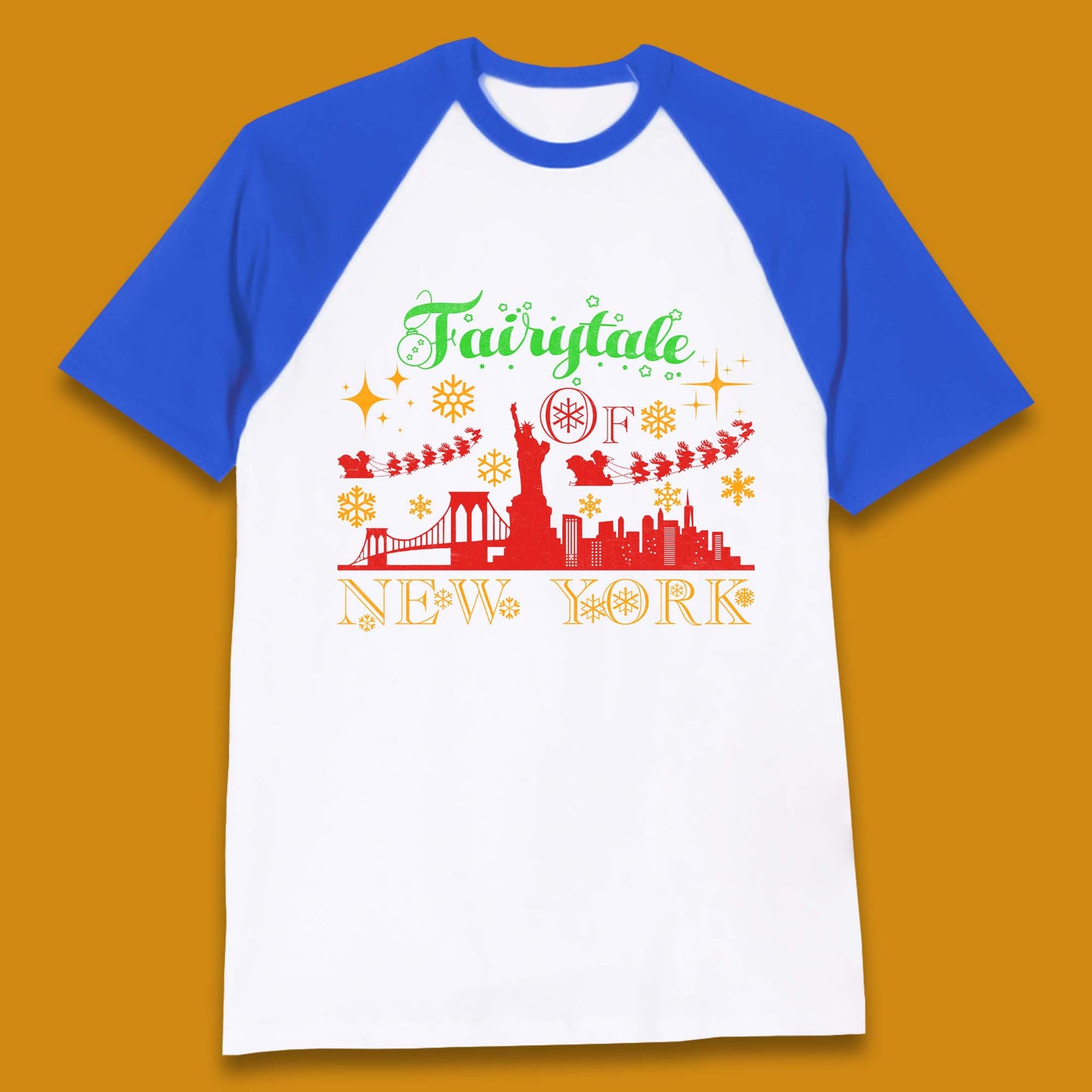 Fairytale Of New York Christmas Baseball T-Shirt