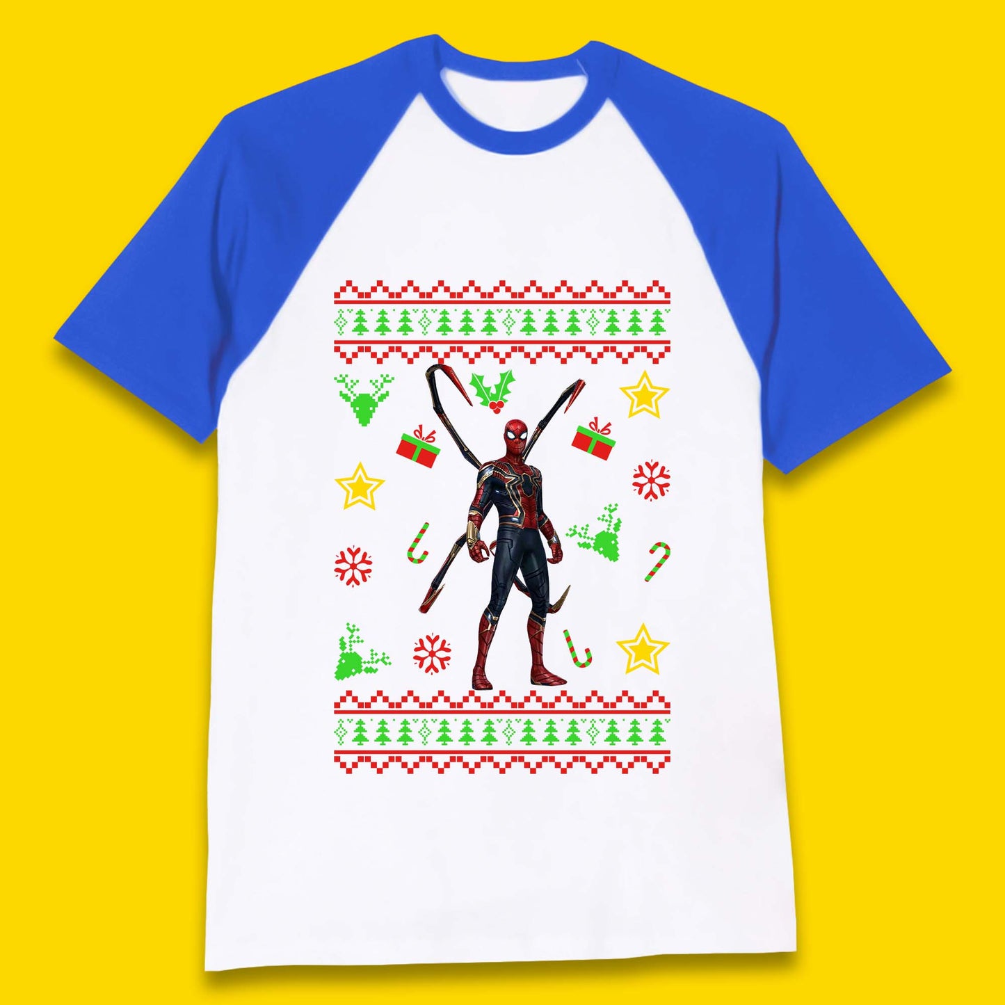 Spiderman Christmas Baseball T-Shirt