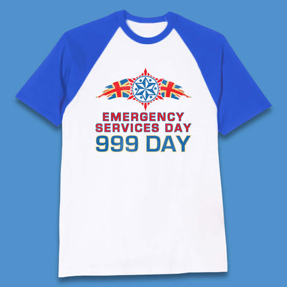 Emergency Services Day 999 Days United Kingdom Emergency Services First Responder Annual Holiday Baseball T Shirt