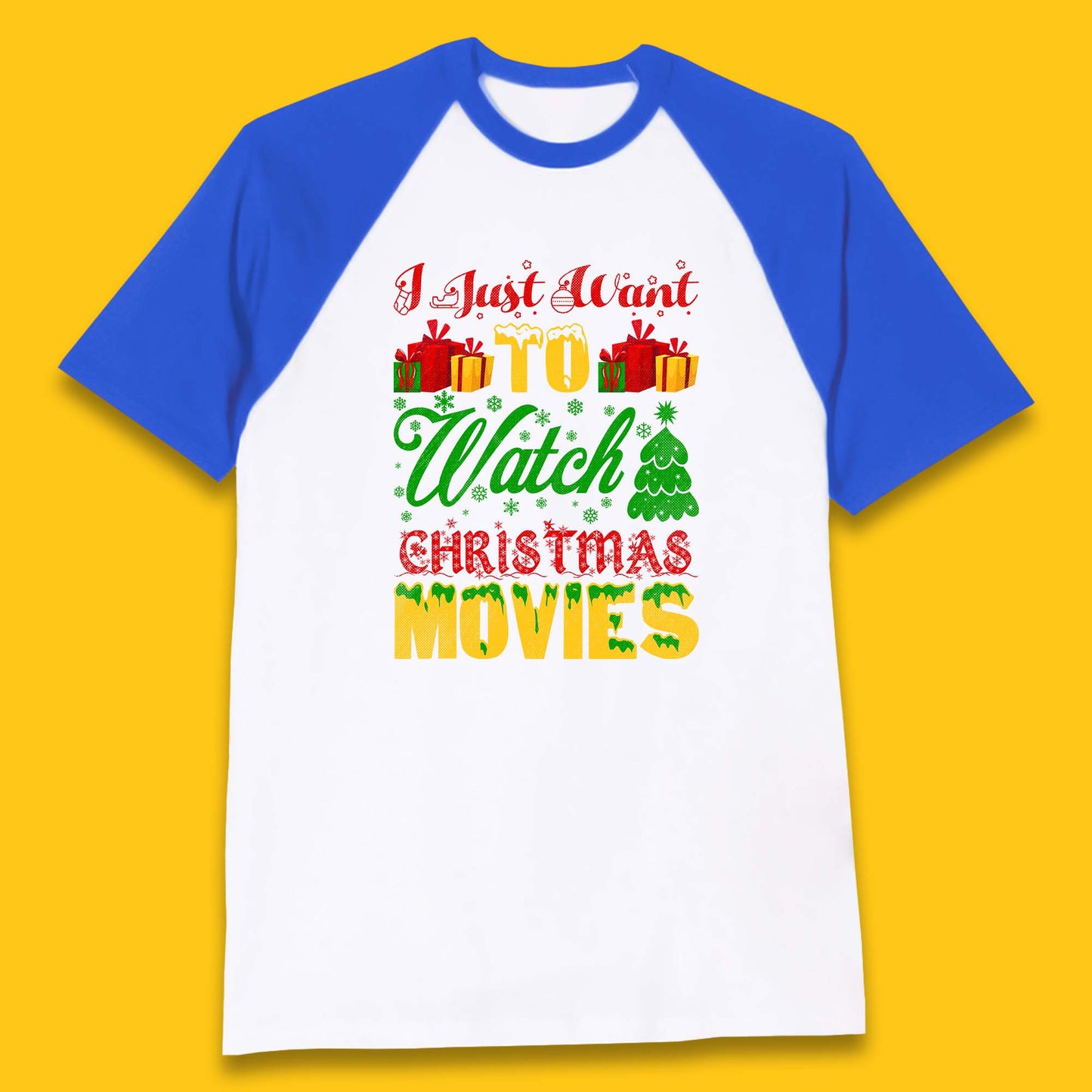 christmas movies baseball t shirt