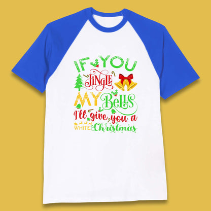jingle bells funny baseball t shirt