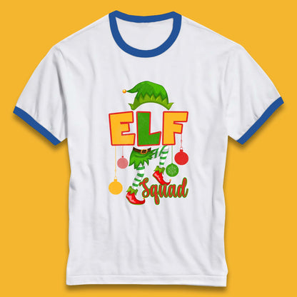 elf squad christmas ringer t shirt