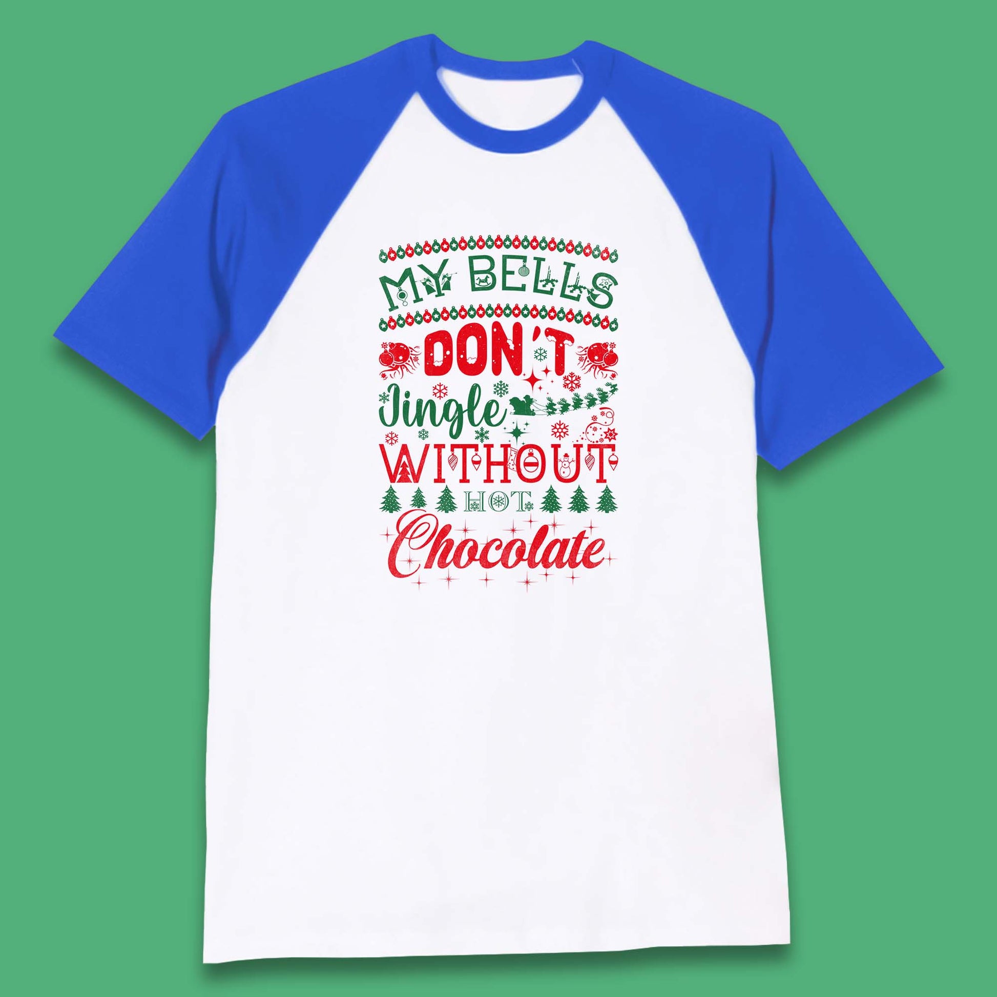 funny christmas chocolate baseball t shirt