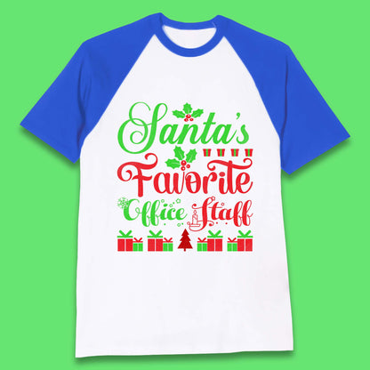 Office Staff Christmas Baseball T-Shirt