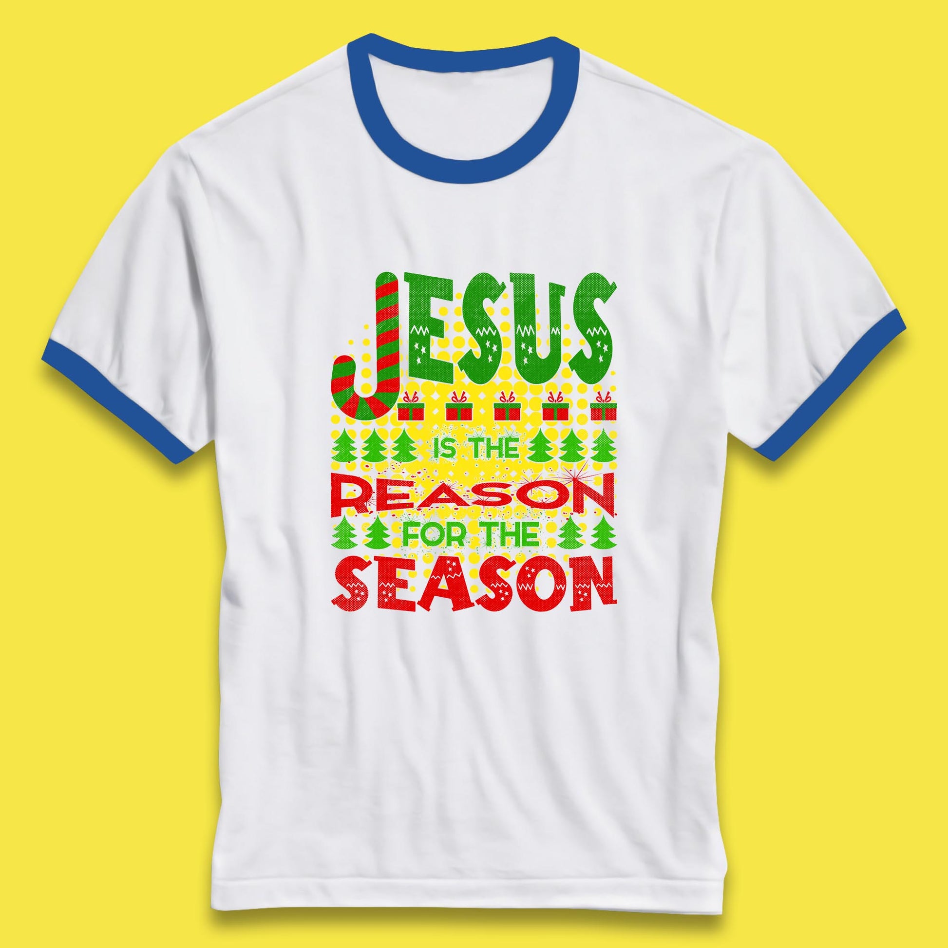 christmas jesus ringer t shirt