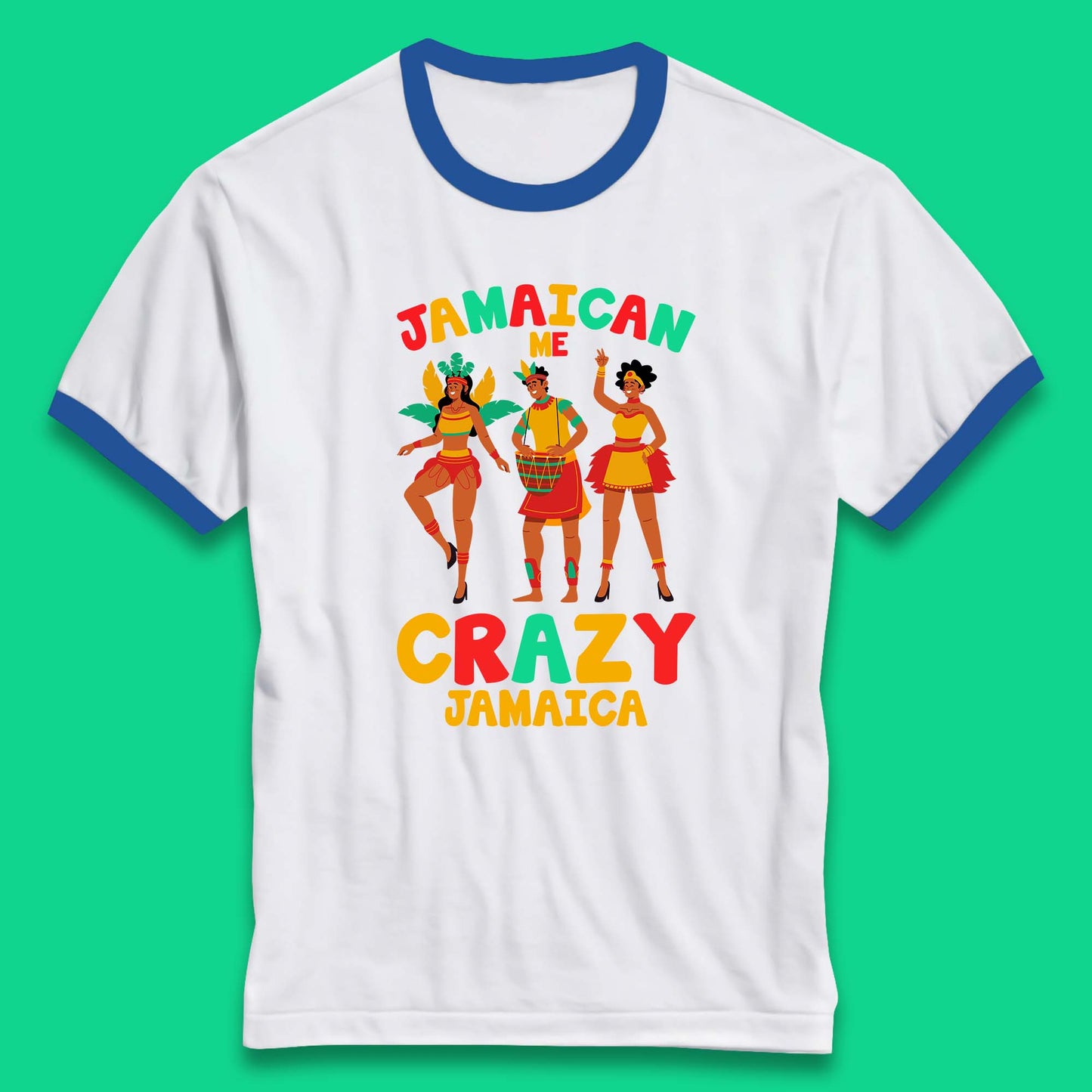 Jamaican Me Crazy Jamaica Rio Carnival Dancer Jamaican Travel Vacation Ringer T Shirt