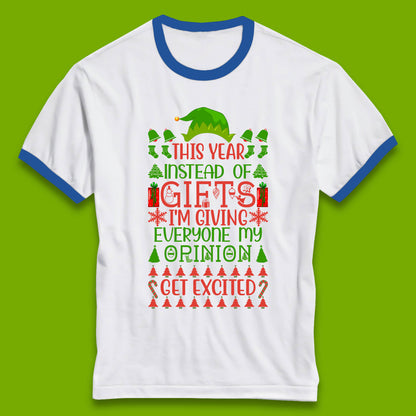 christmas elf ringer t shirt