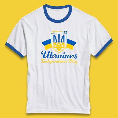 Ukraine's 24 August Ukraine Independence Day Proud Ukrainian Ringer T Shirt