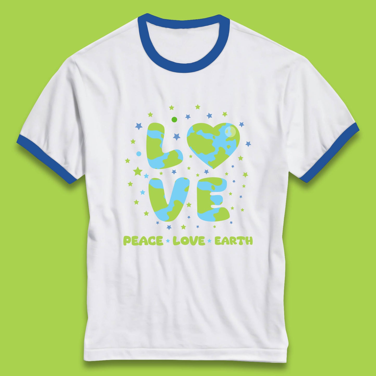 Peace Love Earth Environmental Climate Change Save The Earth Ringer T Shirt