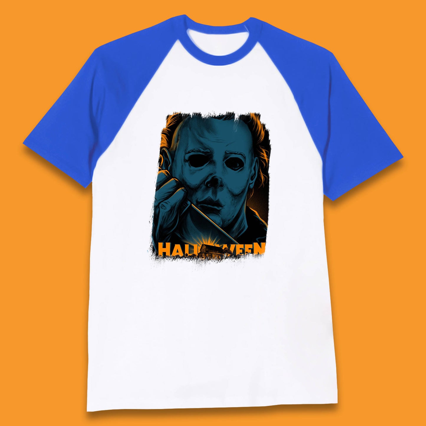 Halloween (1978) Poster Slasher Film Michael Myers Halloween Horror Thriller Movie Character Baseball T Shirt