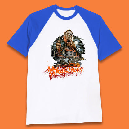 Halloween II The Nightmare Isn't Over Vintage Halloween Movie Poster Micheal Myers Horror Character Baseball T Shirt