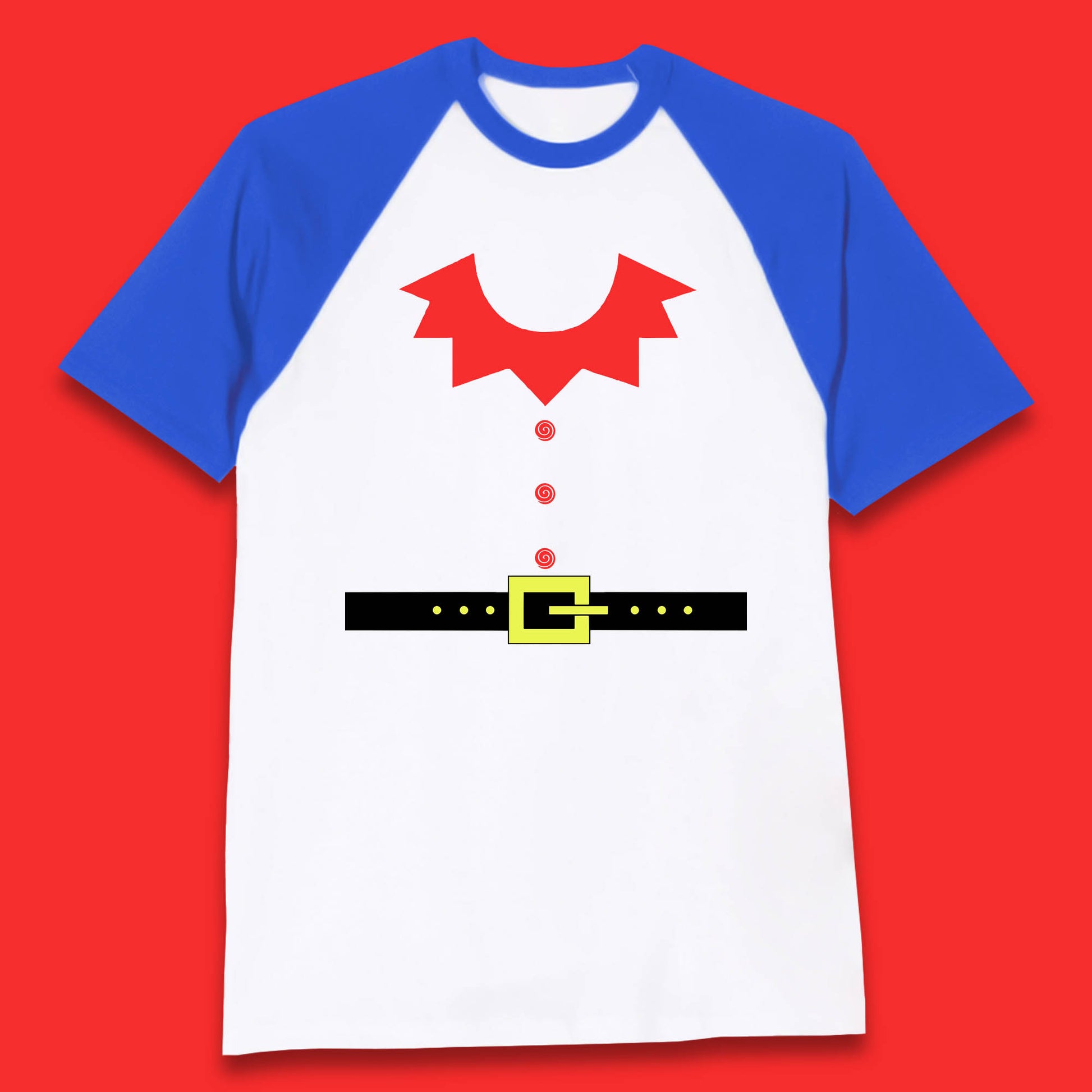 christmas elf costume baseball t shirt