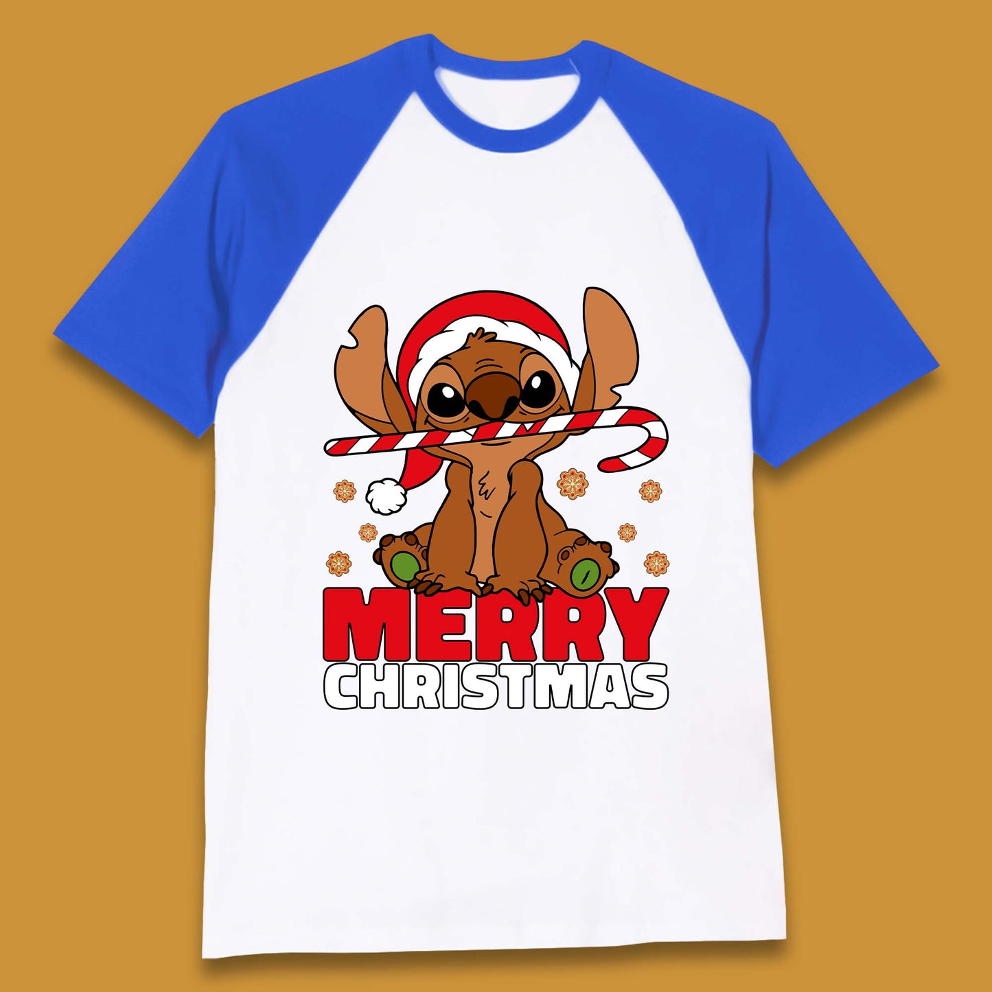 Gingerbread Stitch Christmas Baseball T-Shirt