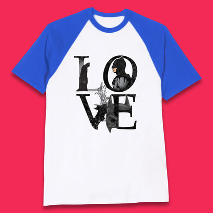 Batman Love Superhero Fictional Character DC Comics Batman Comic Book Character Baseball T Shirt