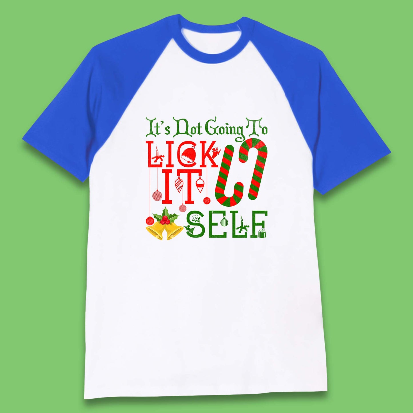 funny christmas candy cane baseball t shirt