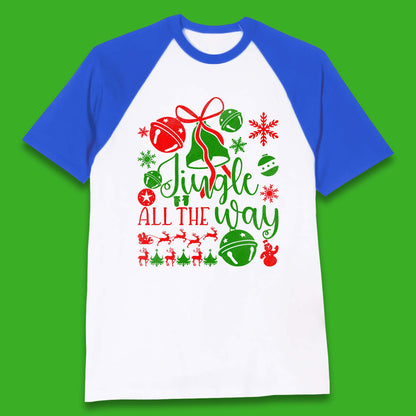 jingle all the way christmas baseball t shirt