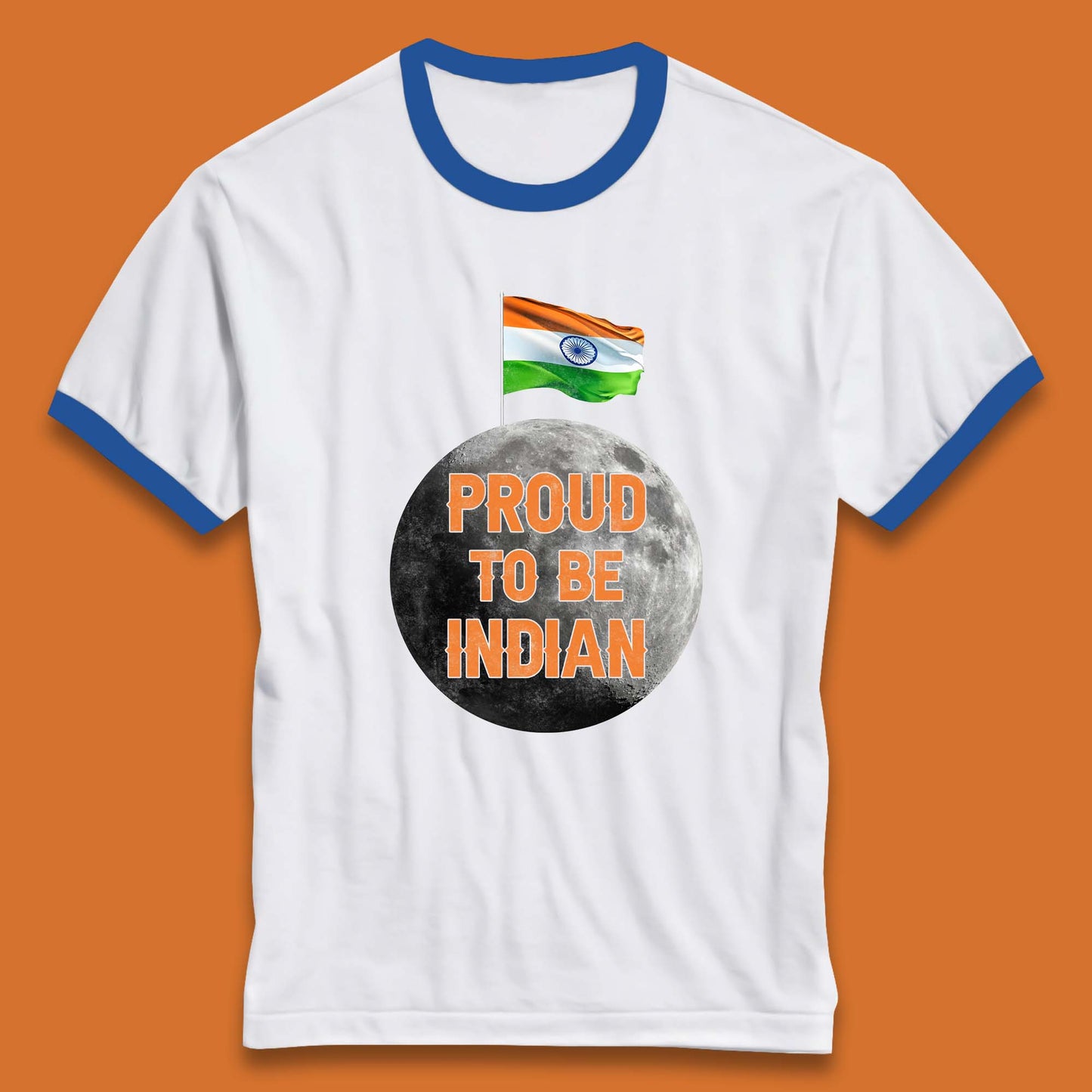 Proud To Be Indian Soft Landing To The Moon Chandrayaan-3 India On The Moon Ringer T Shirt