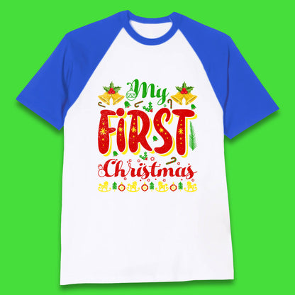 my first christmas baseball t shirt