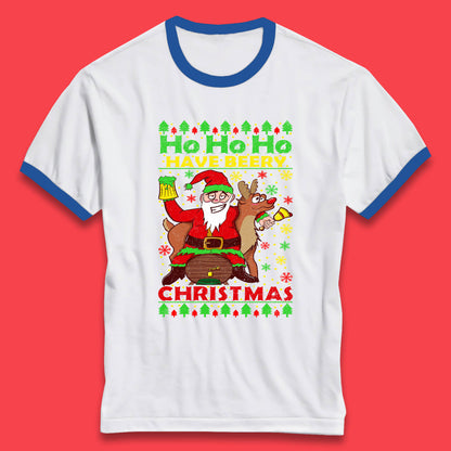 beery christmas ringer t shirt
