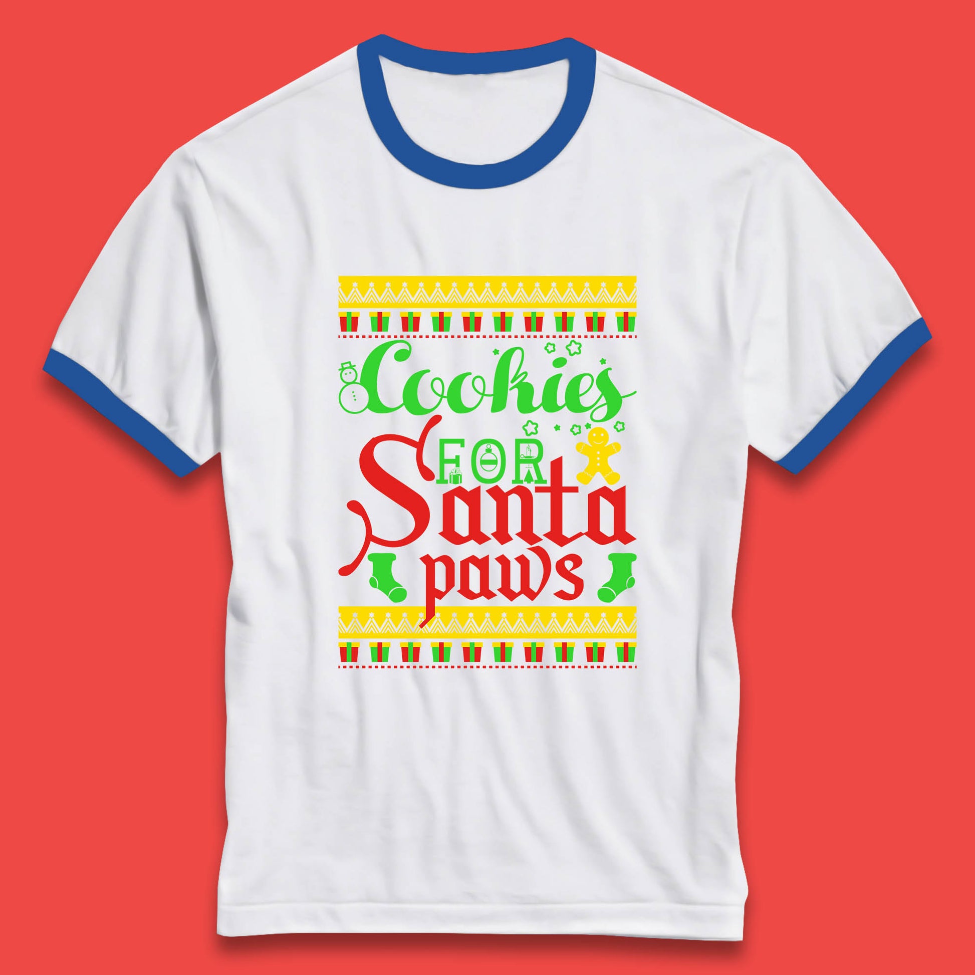christmas cookies for santa paws ringer t shirt